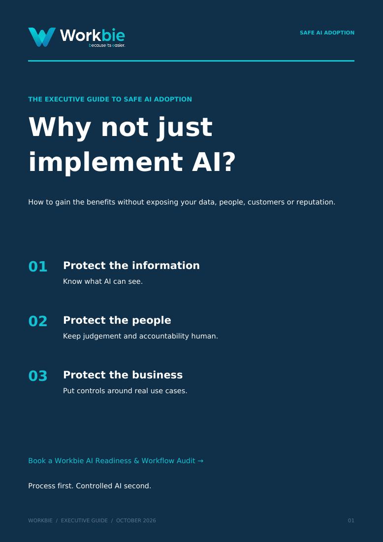 Workbie’s free Executive Guide to Safe AI Adoption